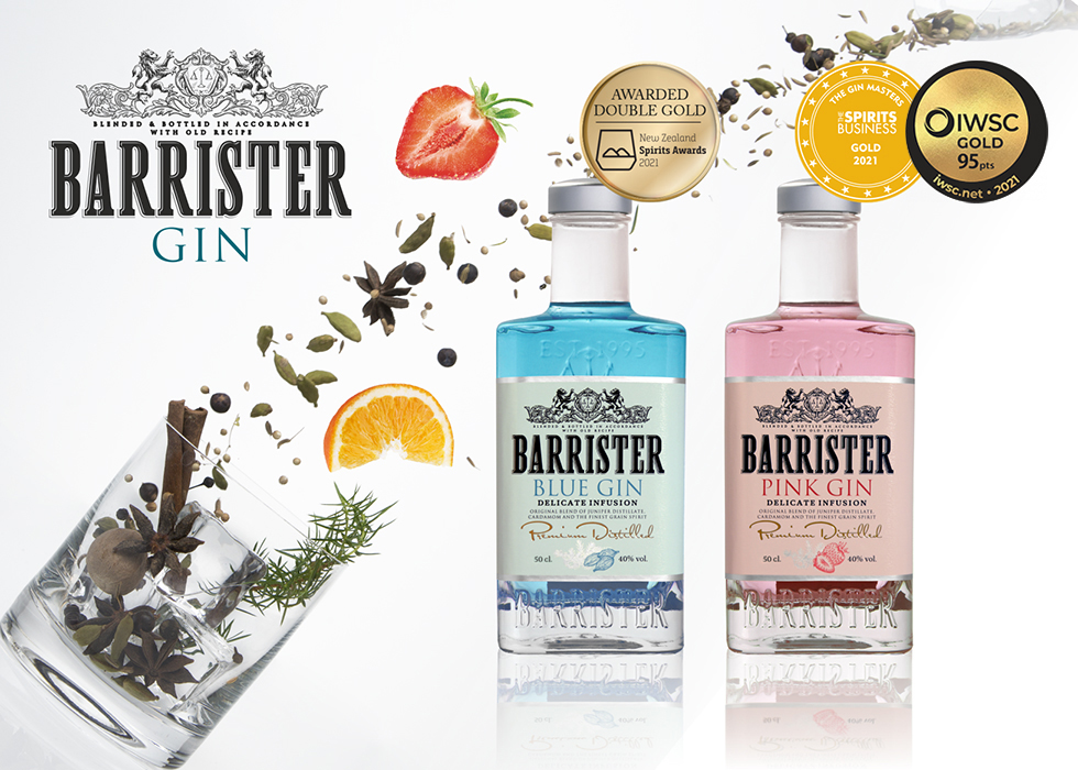 From New Zealand to Great Britain:  awards keep coming for Barrister gin