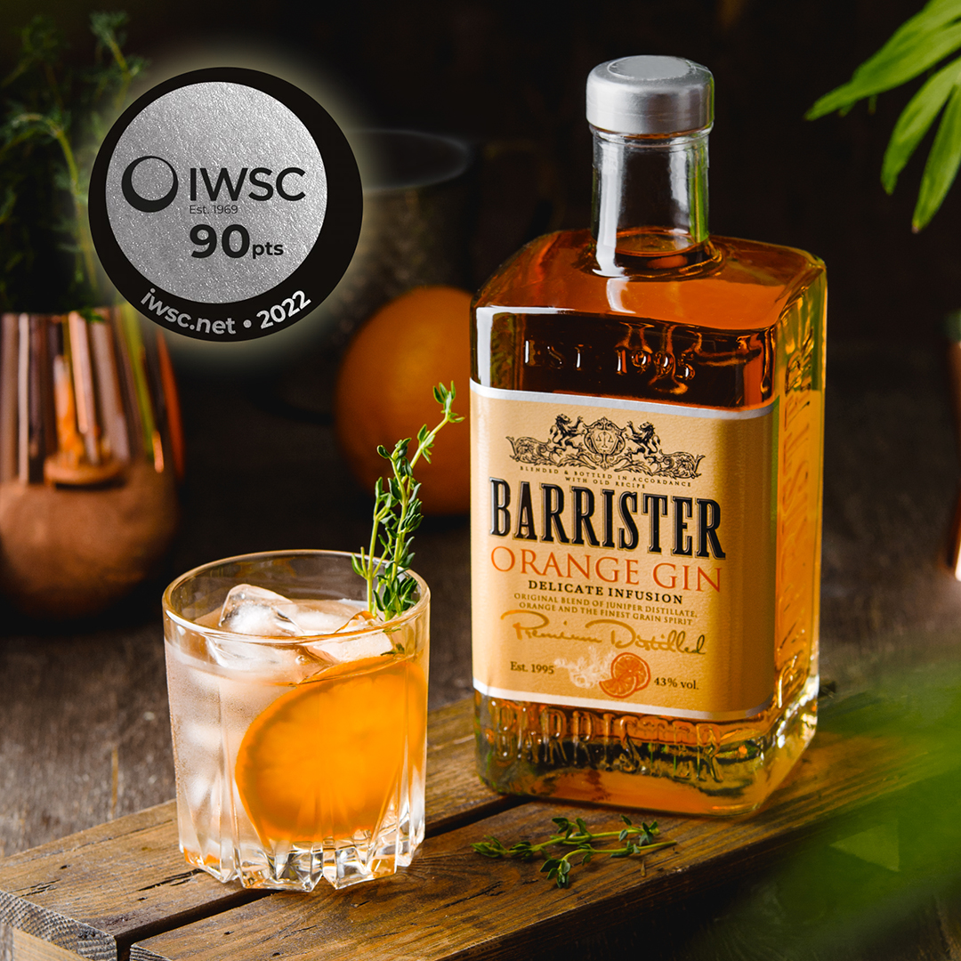 Джин BARRISTER Orange – призер IWSC-2022